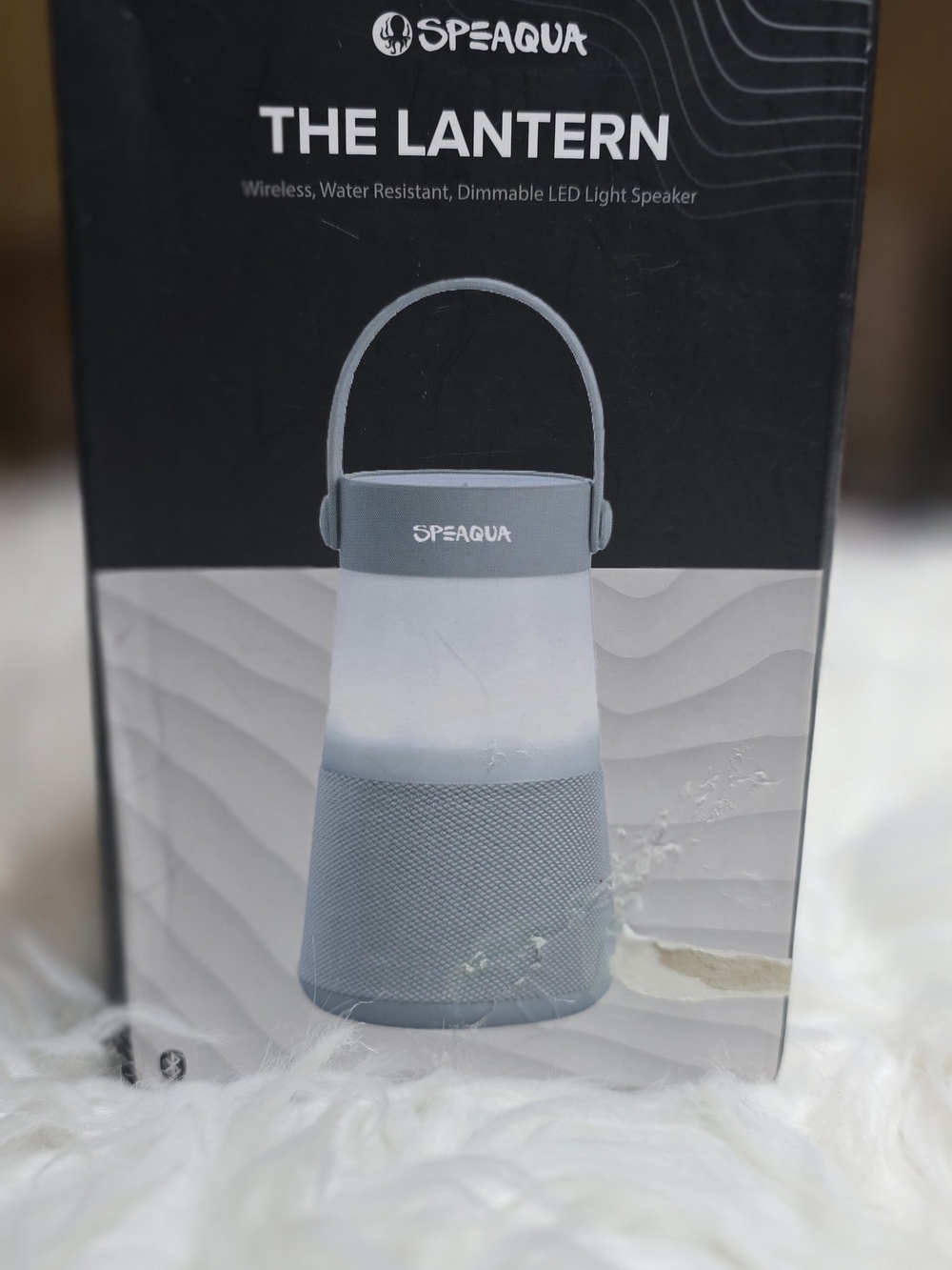 Aqua The Lantern Wireless LED Light Speaker - Gray